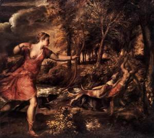 Tiziano Vecellio (Titian) - Death of Actaeon 1562
