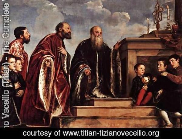 Tiziano Vecellio (Titian) - Male Members of the Vendramin Family c. 1547