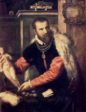 Tiziano Vecellio (Titian) - Portrait of Jacopo Strada 1567-68