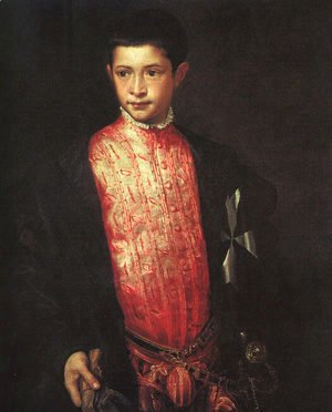 Tiziano Vecellio (Titian) - Portrait of Ranuccio Farnese 1542