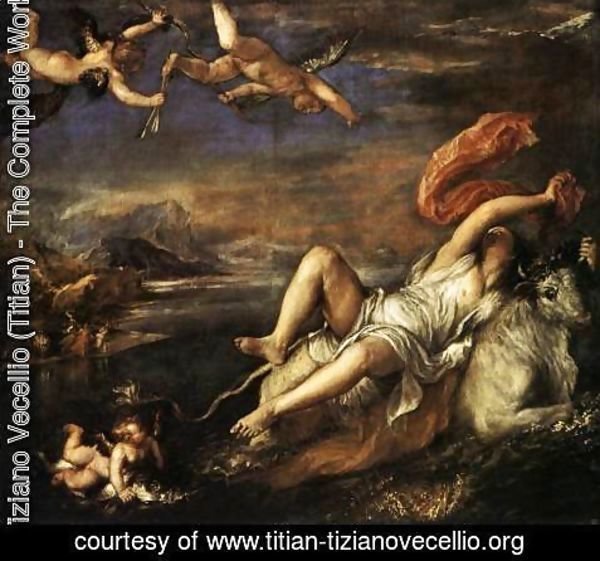 Tiziano Vecellio (Titian) - Rape of Europa 1559-62