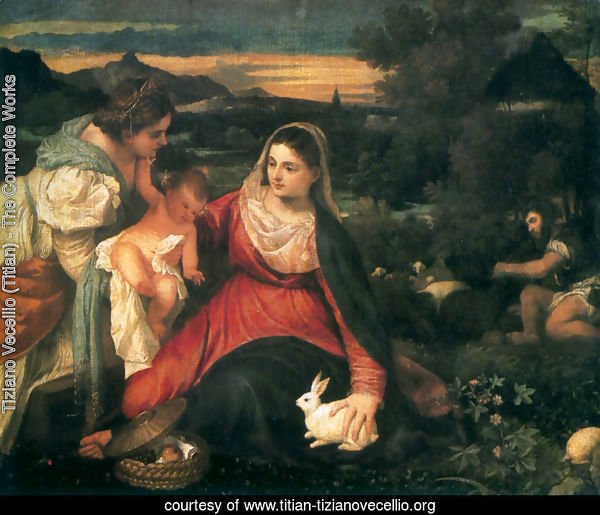 Madonna and Child with St. Catherine and a Rabbit