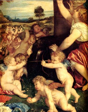 Tiziano Vecellio (Titian) - The Worship of Venus [detail: 1]