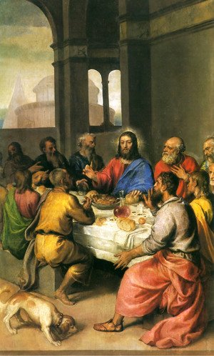Tiziano Vecellio (Titian) - The Last Supper [detail]