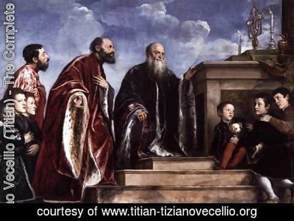 Tiziano Vecellio (Titian) - Votive Portrait of the Vendramin Family
