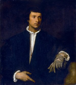Tiziano Vecellio (Titian) - Man with a Glove