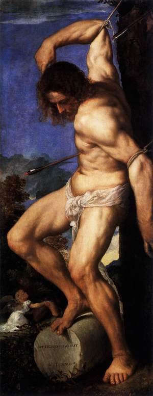 Tiziano Vecellio (Titian) - Polyptych of the Resurrection, St Sebastian
