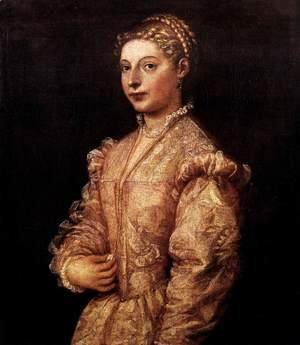 Tiziano Vecellio (Titian) - Portrait of a Girl