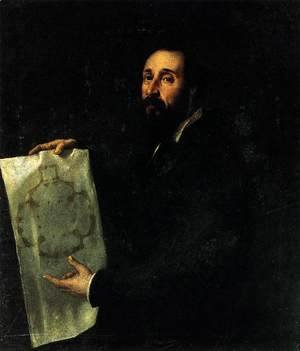 Tiziano Vecellio (Titian) - Portrait of Giulio Romano