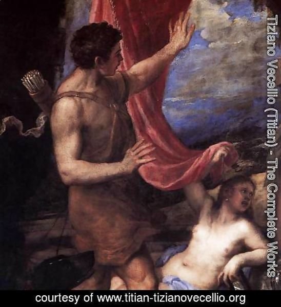 Tiziano Vecellio (Titian) - Diana and Actaeon (detail)