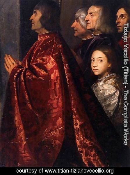 Tiziano Vecellio (Titian) - Madonna with Saints and Members of the Pesaro Family (detail 2)