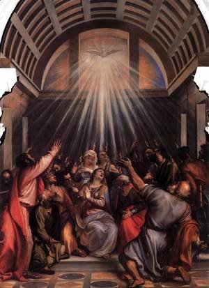 Tiziano Vecellio (Titian) - The Descent of the Holy Ghost 2