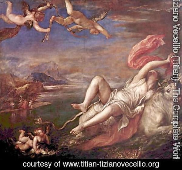 Tiziano Vecellio (Titian) - Rape of Europa 2