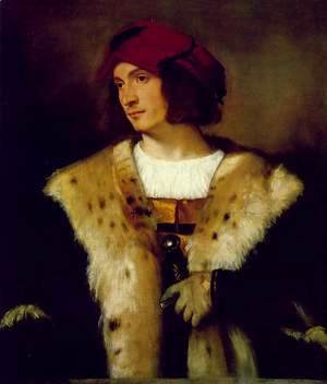 Tiziano Vecellio (Titian) - Portrait of a Man in a Red Cap
