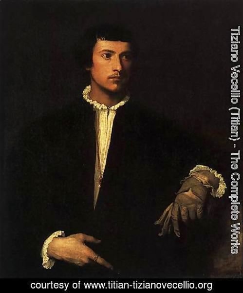 Tiziano Vecellio (Titian) - Man with a Glove 2