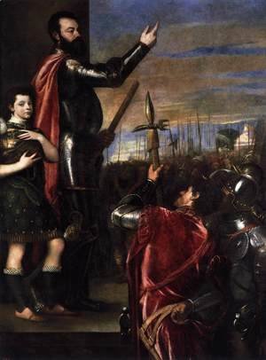 Tiziano Vecellio (Titian) - The Marchese del Vasto Addressing his Troops 2