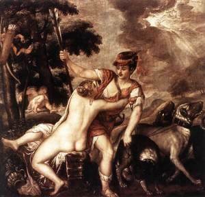 Tiziano Vecellio (Titian) - Venus And Adonis 3