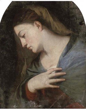Tiziano Vecellio (Titian) - The Virgin Annunciate, a fragment