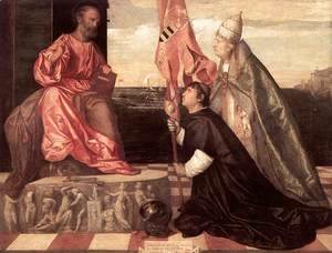 Tiziano Vecellio (Titian) - Pope Alexander IV Presenting Jacopo Pesaro To St Peter