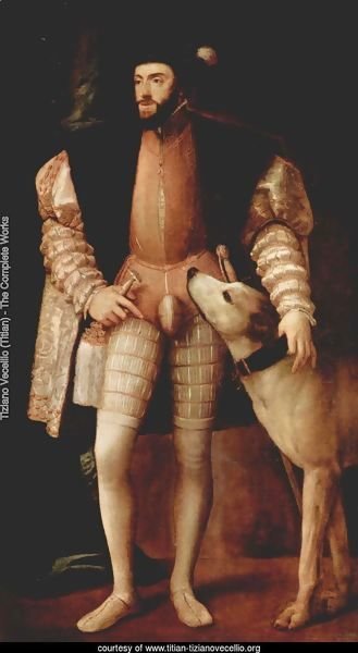 Portrait of Emperor Charles V with dog