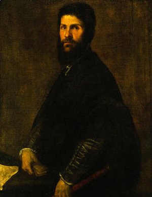 Tiziano Vecellio (Titian) - Man Holding a Flute