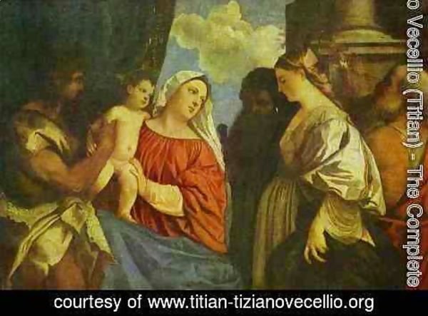 Tiziano Vecellio (Titian) - The Virgin and Child with Four Saints