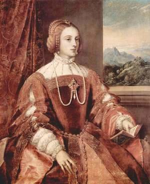 Tiziano Vecellio (Titian) - Portrait of Isabella of Portugal, wife of Holy Roman Emperor Charles V