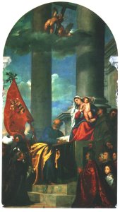 Madonna and Child Enthroned with Saints and the Pesaro Family (The Pesaro Altarpiece)