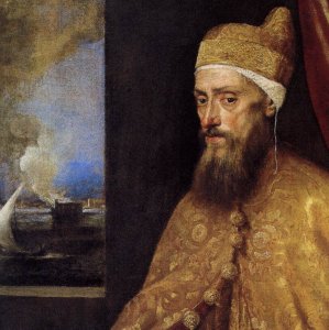 Portrait of the Doge Francesco Venier (detail)