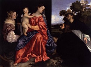 Madonna and Child with Sts Catherine and Dominic and a Donor 2