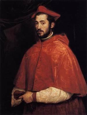 Tiziano Vecellio (Titian) - Cardinal Alessandro Farnese 1545-46