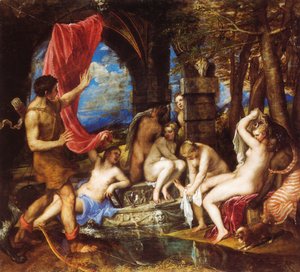Tiziano Vecellio (Titian) - Diana and Actaeon 1559