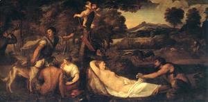 Tiziano Vecellio (Titian) - Jupiter and Anthiope (Pardo-Venus) 1540-42