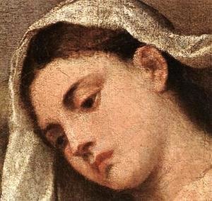 Tiziano Vecellio (Titian) - Madonna with Saints and Members of the Pesaro Family (detail-2) 1519-26