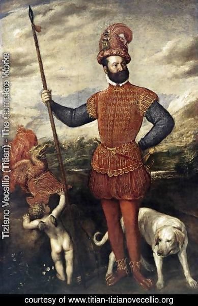 Tiziano Vecellio (Titian) - Portrait of a Military Commander 1550-55