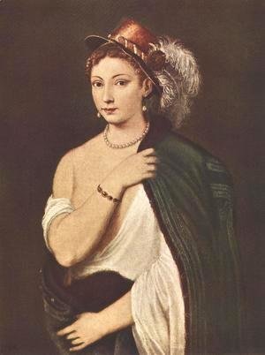 Tiziano Vecellio (Titian) - Portrait of a Young Woman 1530s