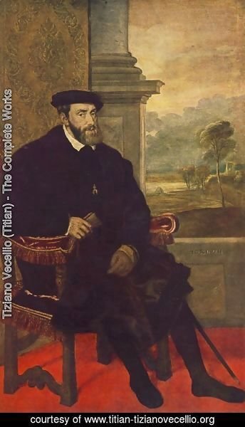Tiziano Vecellio (Titian) - Portrait of Charles V Seated 1548