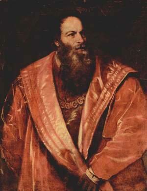 Tiziano Vecellio (Titian) - Portrait of Pietro Aretino 1545