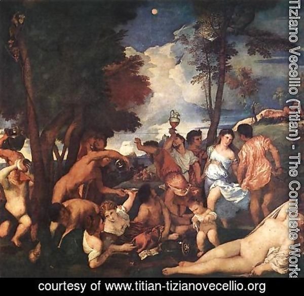 Tiziano Vecellio (Titian) - The Andrians (Bacchanalia) c. 1525