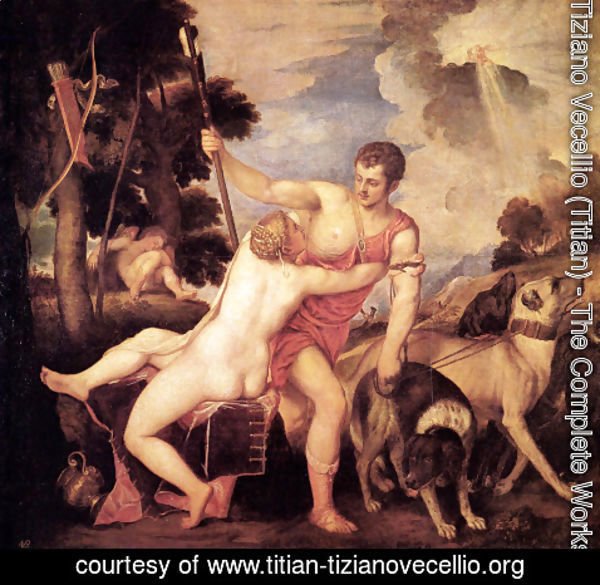 Tiziano Vecellio (Titian) - Venus and Adonis 1553-54