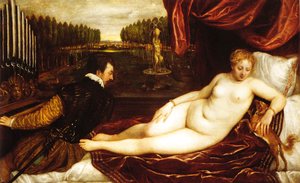 Tiziano Vecellio (Titian) - Venus with Organist and Cupid 1548