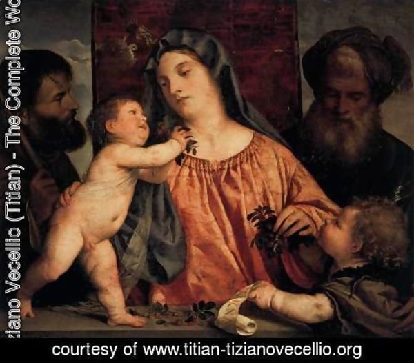Tiziano Vecellio (Titian) - Madonna of the Cherries 1517-18