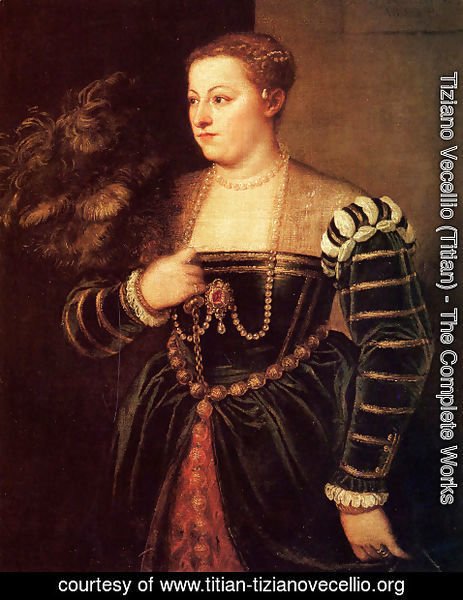 Tiziano Vecellio (Titian) - Titian's daughter, Lavinia