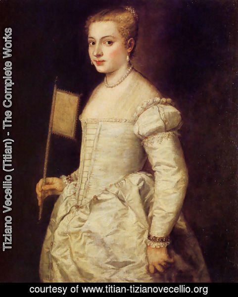 Tiziano Vecellio (Titian) - Woman in White