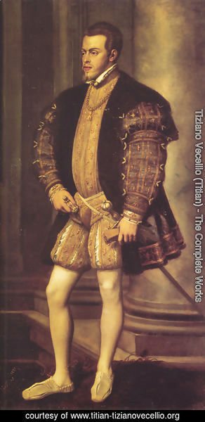 Tiziano Vecellio (Titian) - Portrait of Philip II