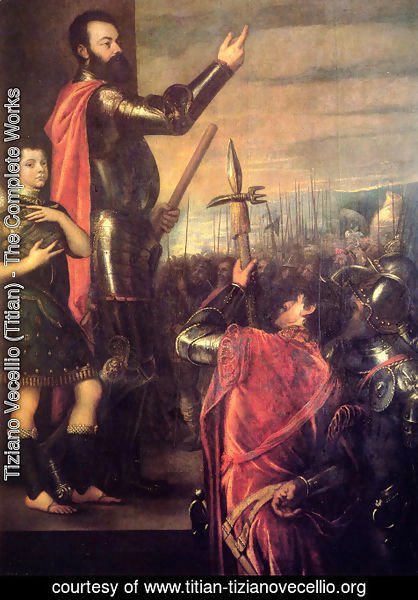 Tiziano Vecellio (Titian) - The Speech of Alfonso d'Avalo