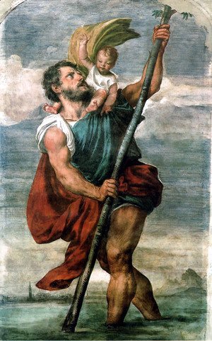 Tiziano Vecellio (Titian) - Saint Christopher