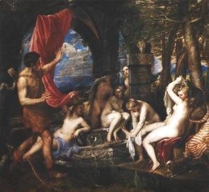 Tiziano Vecellio (Titian) - Diana and Actaeon