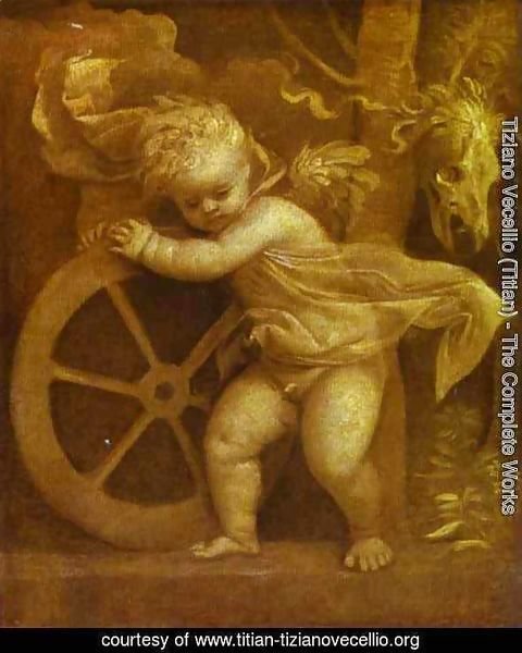Cupid with the Wheel of Fortune
