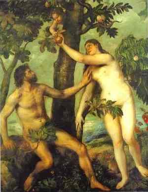 Tiziano Vecellio (Titian) - Adam and Eve
